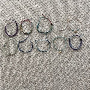 A 10 pack of Pura Vida bracelets